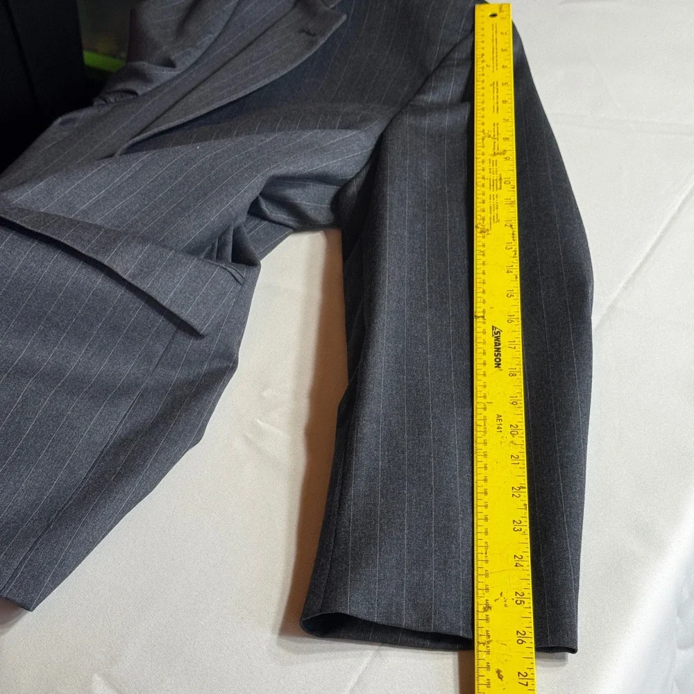 Lauren Ralph Lauren Mens Grey Pinstripe Wool Blazer Sport Coat 47R Canada